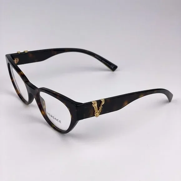 Versace VE3282 108 Eyeglasses Dark Havana Cat Eye Women